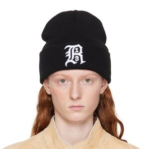 R13 black beanie